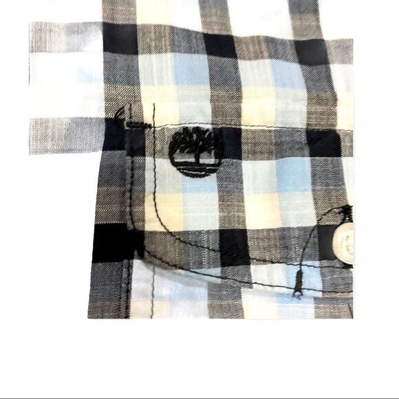 Timberland Short Sleeve Button Down Plaid Shirt - Picture 3 of 6